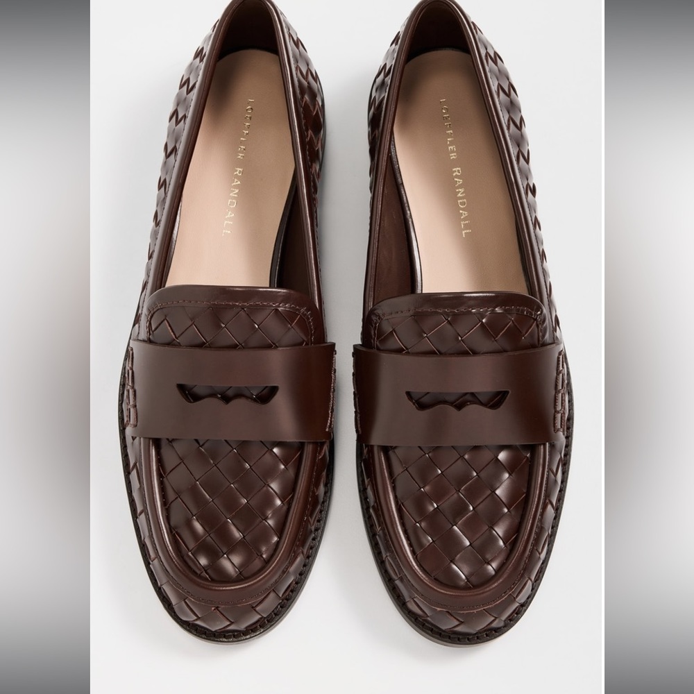 Brand new Loeffler Randall Loafers “ Rachel “ color Espresso brown. Never worn